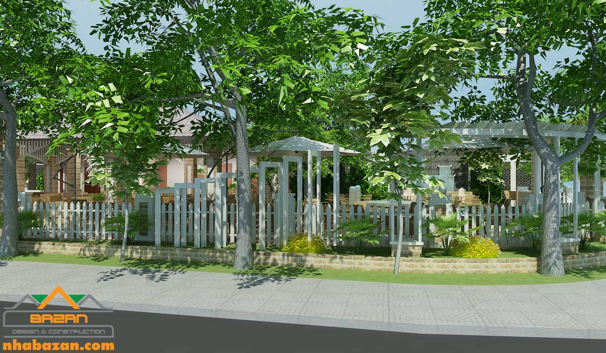 Thiết kế quán cafe đẹp sân vườn TPHCM 2020