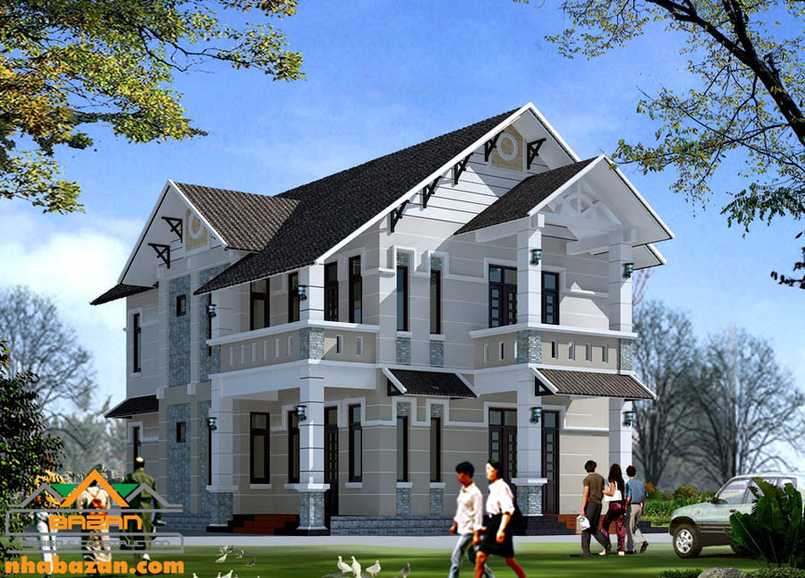 Thiết kế biệt thự vườn 2 tầng đẹp