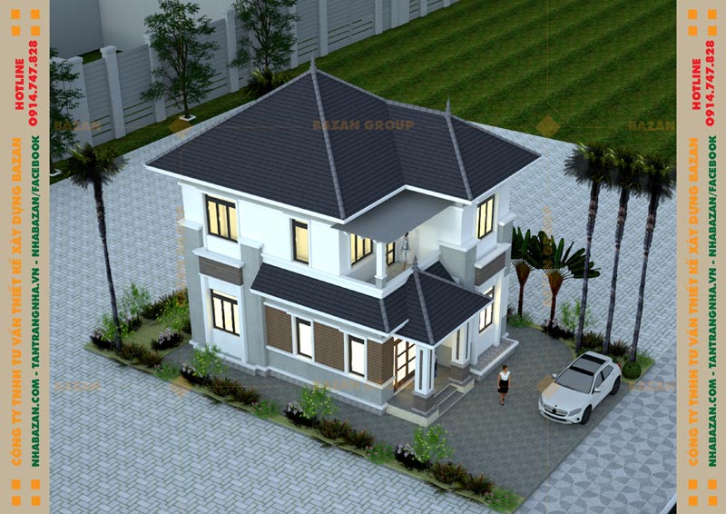 Dự Án Thiết Kế Biệt Thự 2 Tầng Mái Thái Tại Tây Ninh