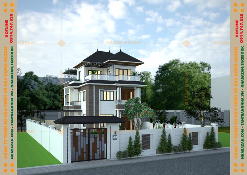 Mẫu Thiết Kế Biệt Thự Mái Thái 3 Tầng Hiện Đại Tại Tây Ninh Công Trình Thiết Kế Biệt Thự Mái Thái 3 Tầng Hiện Đại Tại Tây Ninh