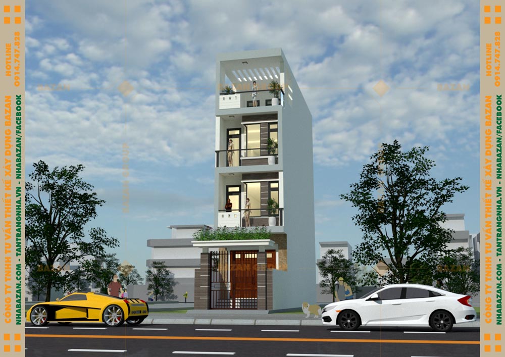 Mẫu Thiết Kế Nhà Phố 4 Tầng Hiện Đại Tại Vũng Tàu Công Trình Thiết Kế Nhà Phố 4 Tầng Hiện Đại Tại Vũng Tàu